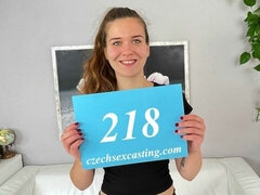 Czech teen at her first casting NEW