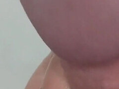 Cleaning up Rough Grandpa's Monster Cumshot.