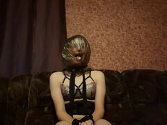 Femboy Abbie trash bag breathplay