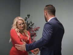 デカ尻, ブロンド, フェラチオ, 中出し, バック, Hd, 馬乗り, 妻