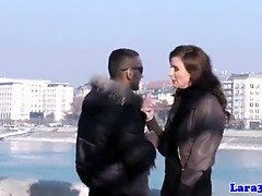 Mature euro slut picks up stranger for fuck