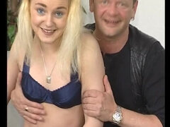 Hot Blonde German Teen Lulu Perez First Time Fucking and Blowjob