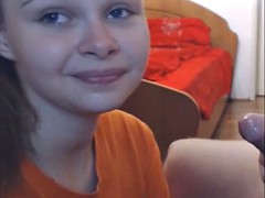 hot teen deepthroats cock - watch part 2 on sluttyteencam.com