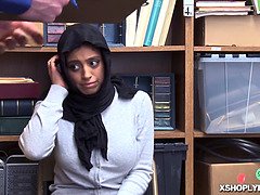 Shoplyfter Muslim Ella Knox with her massive tits and hairy pussy is damn HOT!