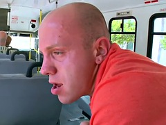 Public IR sub stud buttfucked in public bus by black top