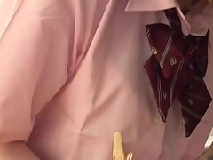 Ázijskej, Brunetka, Vysokoškoláčka, Bábika, Fetiš, Lesbické, Sólo, Uniforma