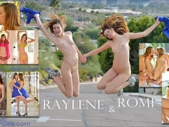 Raylene FTV and Romi FTV are playing and Raylene FTV shows her nub with gyno stuff inside