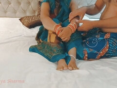 Desi Suhagrat chudai by honeymoon Hotty jiya Sharma second bf with dirty talk