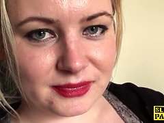 British BDSM slut spanked and dominated