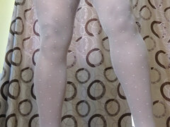 I Think I Am Verry Sexy in White Pantyhose Whith Dots