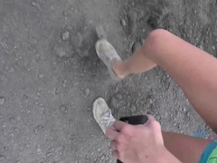 Amateur, Playa, Novia, Pequeña, Pov, Público, Flaco, Mojado