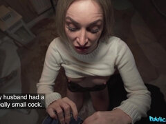 Reality hardcore sex: Abandoned Blonde German Wife - POV public blowjob and hardcore