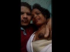 Horny Newly Married Bhabi Show Her Boobs for Press to Husband