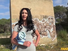 Outdoor sex with Sophie Garcia and tricky cop