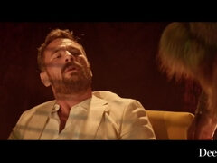 Kukk suging, Brunette, Dype svelg, Bakfra, Ansiktssperm, Fingring, Slikking, Squirting