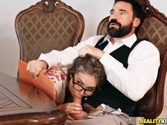 Jelly butt chick Lena Paul erects and rides big dick