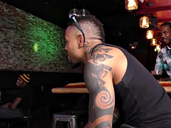 아시안, 큰 음경, 흑인, 흑갈색 머리, 에보니, 그룹, 젖가슴