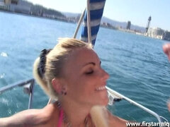 Anal Pain for Bikini Girl Fucking a Huge Cock on a Boat