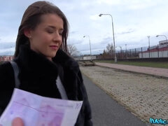 Sweet brunette Sybil Kailena gets fucked in the car