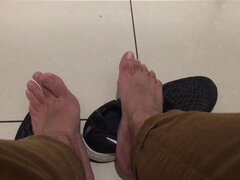 Public Toilet - Testing to See if the Guy in the Stall Next to Me Is Keen to Play - Manlyfoot