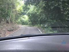 Amatör, Strand, Bikini, Flickvän, Hårig, Fitta, Röker, Tuttar