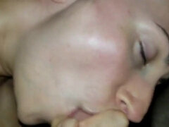 Blowing Off From Girl With Cum Load