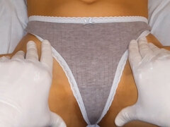 Fingering my stepsister in oil massage in sexy panties