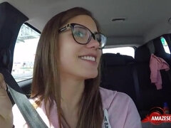 Dark Haired Lady young girl point of view and money shot