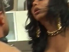 Mistress Sabrina Cums in the Face of Her Slave