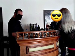Married blonde fucking in the bar