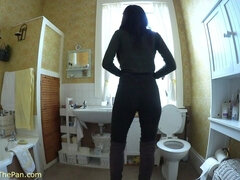 Miss Smith Takes a Cheeky Piss in a Yellow Bathroom