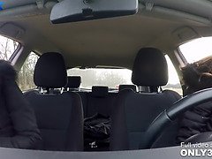 Hitchhiker Tiffany Tatum making out with the driver Amirah