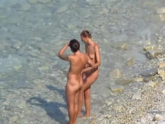 Blowing Off Compilation At Public Beach Hidden Cam