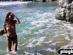 18, Bikini, Roztomilá, Latinskej, Spodná bielizeň, Vonku, Sólo, Teenka