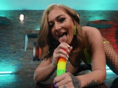 Callie Black gets a hard cock up her oiled-up asshole