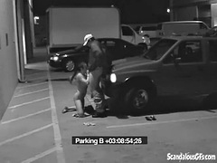 Slut sucks off the security guard to get out of the fine