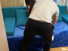 18 jaar, Enthousiasteling, Lieveling, Pijpbeurt, Bruinharig, Huisgemaakt, Spijkerbroeken, Tiener