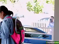 큰 엉덩이, 큰 음경, 오랄섹스, 흑갈색 머리, 괴물, 자연의 가슴, 거칠게, 고함치는