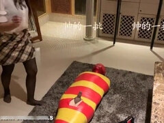 Asiatisch, Braunhaarige, Weibliche domination, Handjob, Hardcore, Erniedrigung, Strumpfhose, Titten