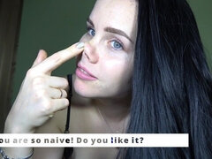 아마추어, 흑갈색 머리, 페티쉬, 모욕, 밀프, 음경, 세르비아인, 혼자