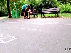 Watch how his girlfriend gets paid for a park fuck & how he watches her get nailed by a stranger