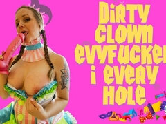 Naughy Clown Evy Fucked in Every Hole