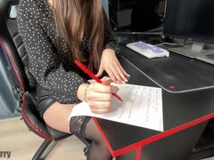 Amateur Russian teacher invites young student to extra lesson at her home - A Young Russian Lesson