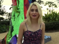 Barely teenage Anastasia Knight gets creampied in a car