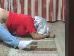 항문, 엉덩이, 큰 엉덩이, 집에서 만든, 나이든, 엄마, 아들, 단단한