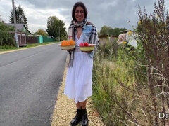 Enthousiasteling, Pijpbeurt, Stel, Sperma shot, Tieten likken