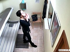 Sexy Short Haired Girl on Hidden Camera