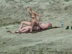 Voyeur spycam on the beach