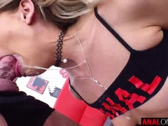 Anal, Sucer une bite, Éjaculation interne, Tir de sperme, Gorge profonde, Béant, Maigrichonne, Nénés