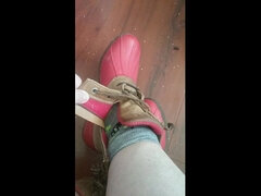 Amerikansk, Fetish, Fod fetish, Hjemmelavet, Udendørs, Solo